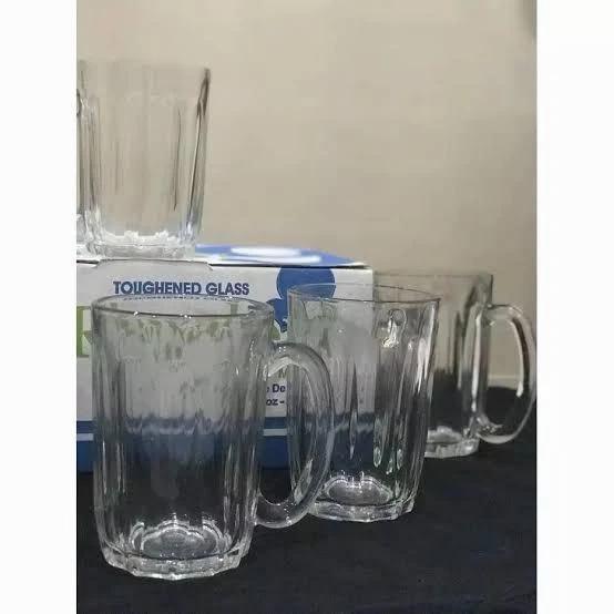 gelas kaca royalex / gelas gagang 270 ml / 6 pc gelas kaca royalex /