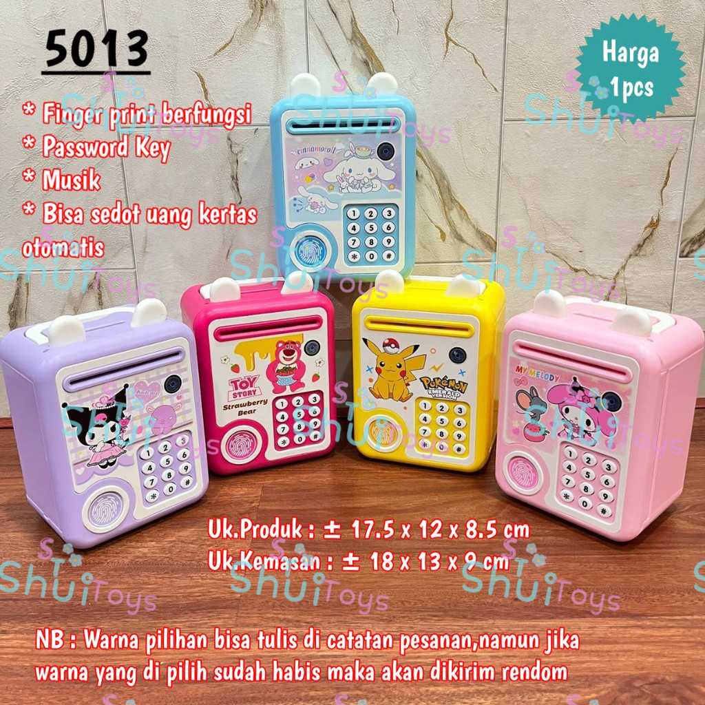 Mainan Celengan ATM Brankas Karakter /ATM Tabungan Uang Anak / Brankas ATM Mainan /  Celengan Anak