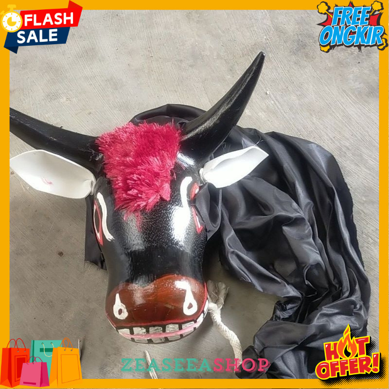 ZSS ️ Barongan Bantengan - Mainan Anak Banteng Bantengan kuda lumping - Mainan tradisional Bantengan