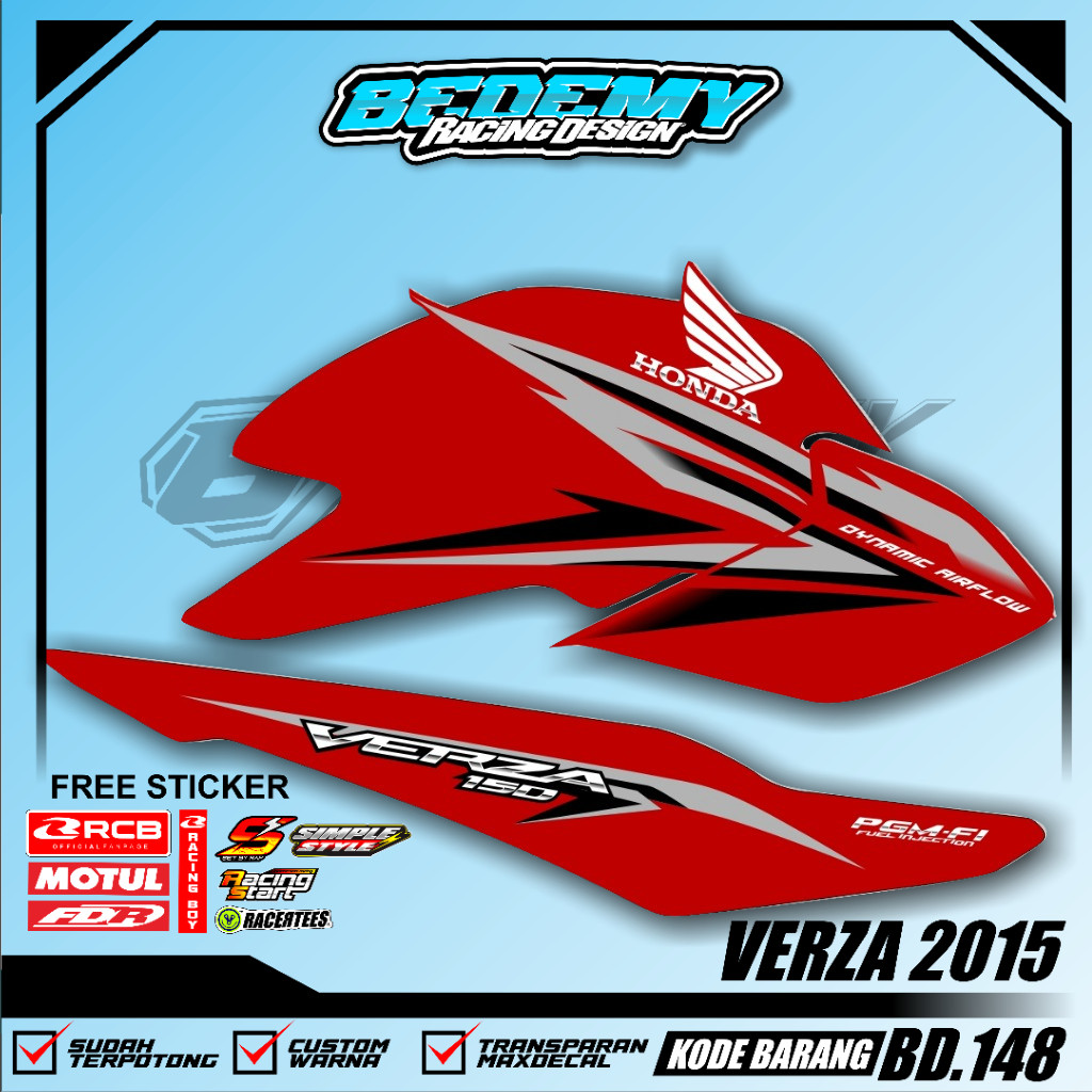Striping Verza 2015 Variasi Custom Sticker Verza HOLOGRAM murah Kode BEDE 148