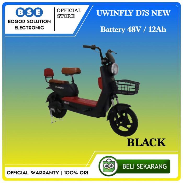 Sepeda Listrik Uwinfly Dragonfly 7S NEW D7S Pengganti DF7 Black [ORI]