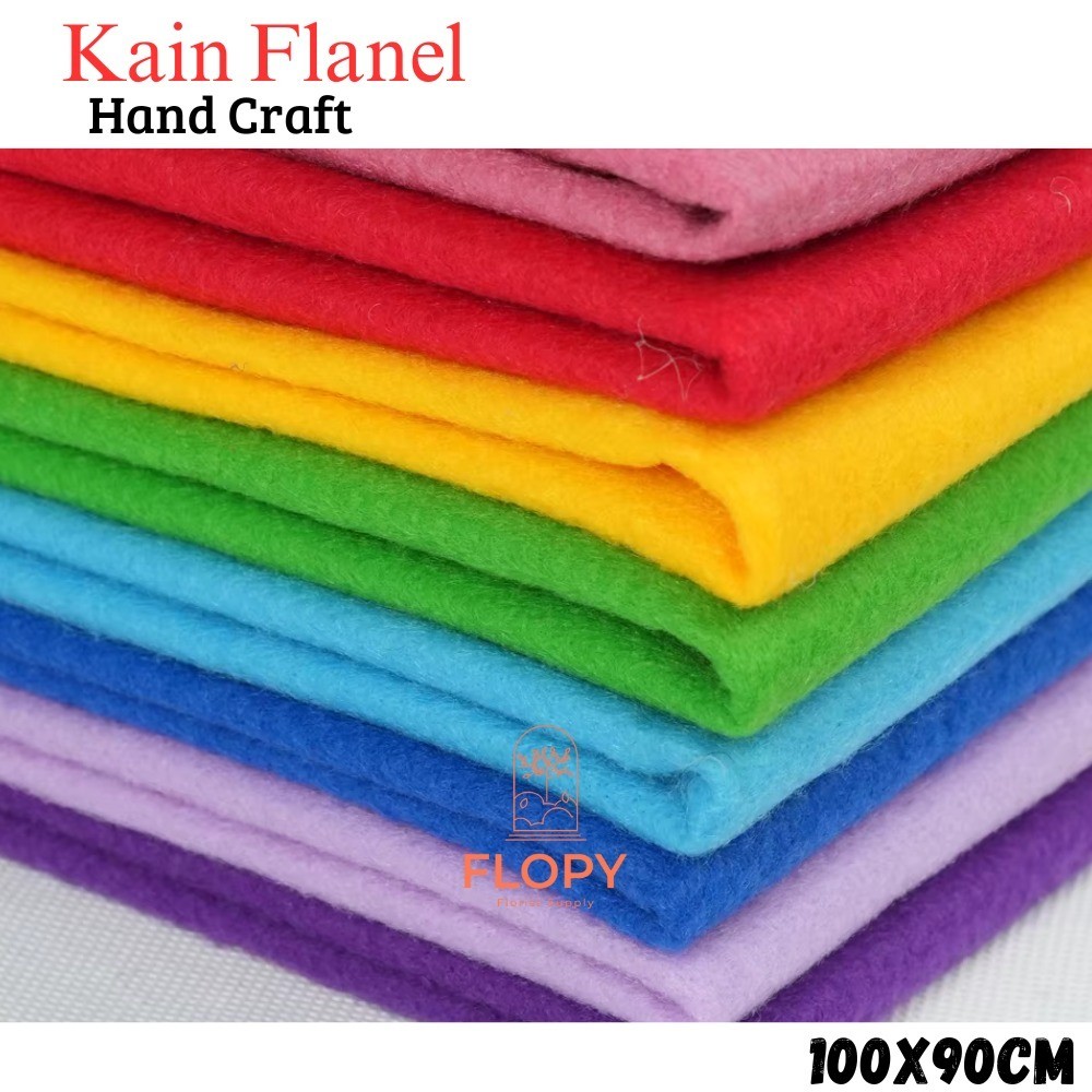 FLOPY [ 1 Meter x 93 Cm ] Kain Flanel Warna / Kain Flanel Import / Kain Import
