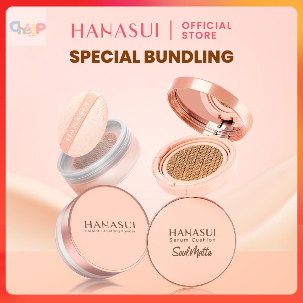 Hanasui Special Bundling ( Cushion Soulmatte + Setting Powder) (bdl) GKO.