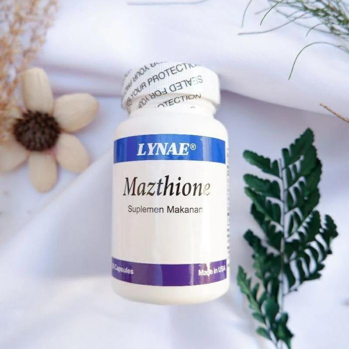 Mazthione Lynae Asli 00% Original - Suplemen Pemutih Wajah & Tubuh Glutathione Ecer 1 Kapsul