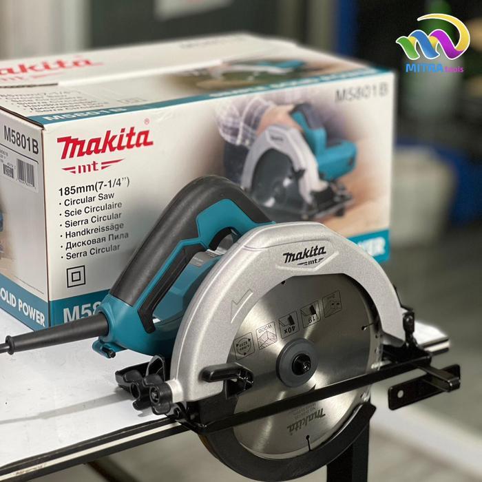 Makita MESIN CIRCLE SAW CIRCULAR SAW MAKITA M5801B 7" 900 Watt 5300 RPM Kapasitas Potong 66 mm Garan