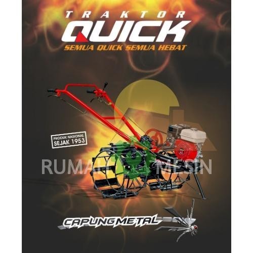 Traktor Quick Mini Capung Lengkap Engine General GX 200