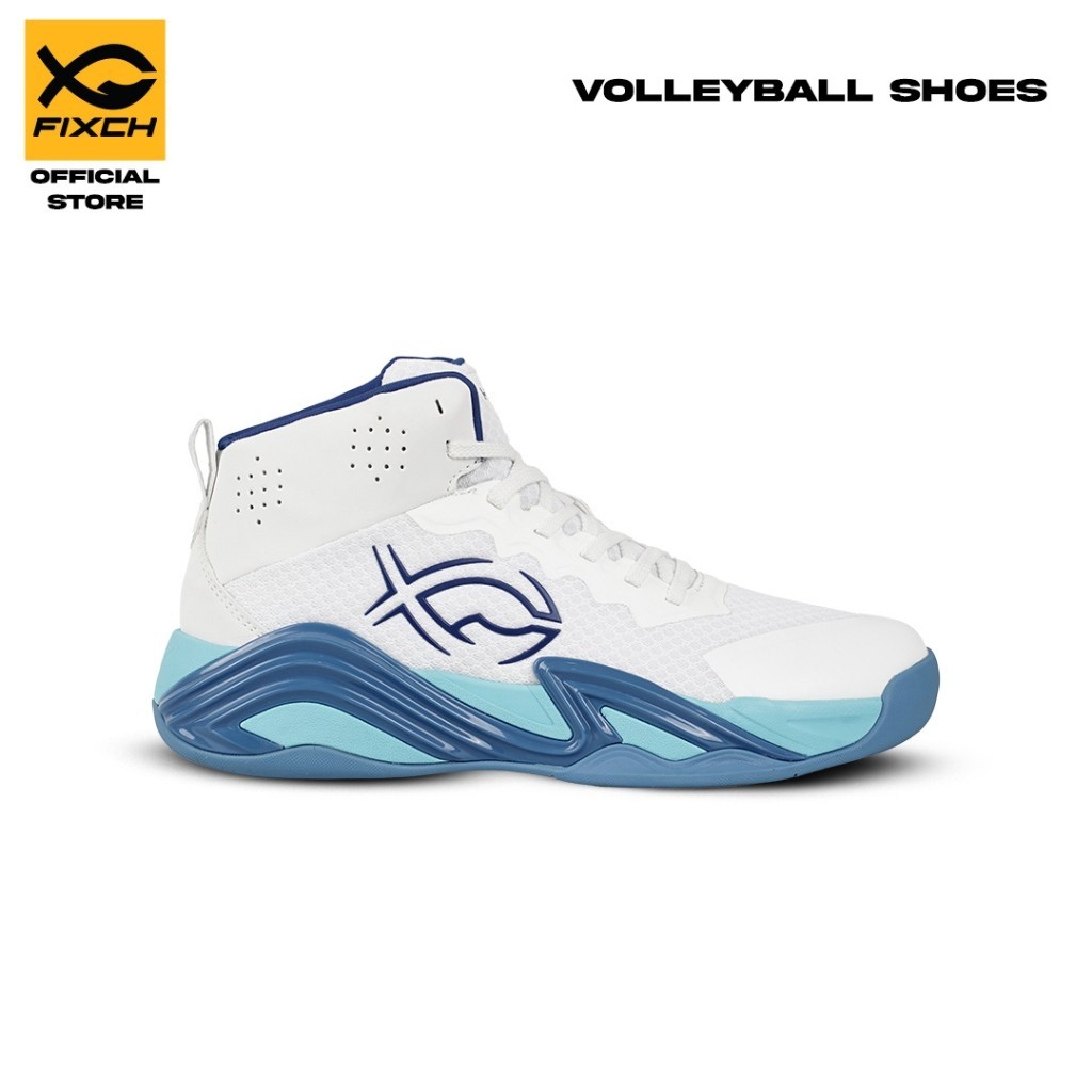 FIXCH - Demonic 2 White - Navy - Blue volleyball shoes