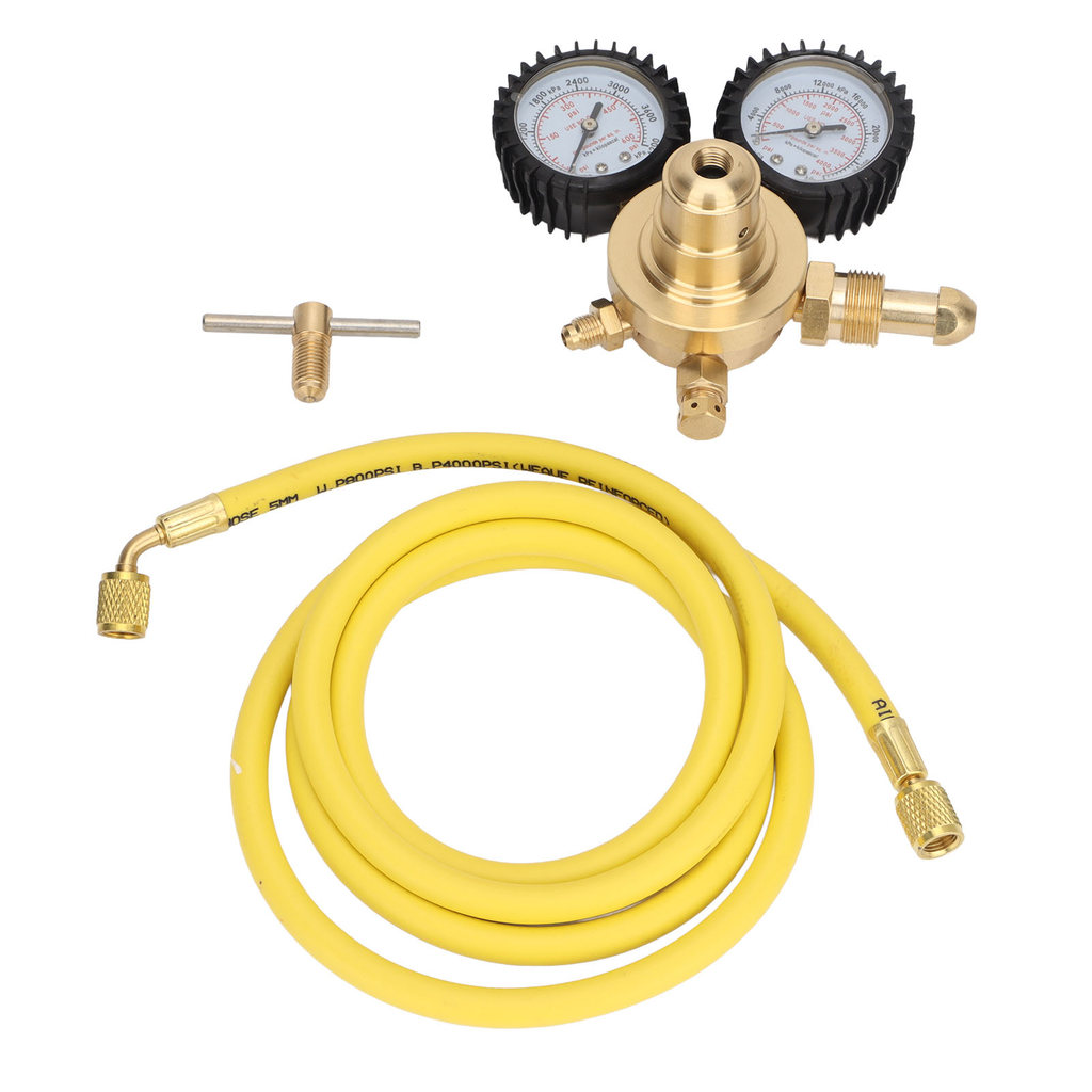 Nitrogen Gauge Nitrogen Pressure Gauge Nitrogen Pressure Gauge Regulator Test Kit Brass Inlet Outlet