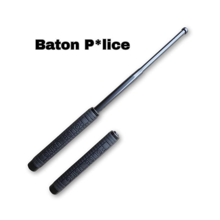 BATON POLICE STICK PENTUNGAN BATON BESI STIK BATON 50CM - baton police