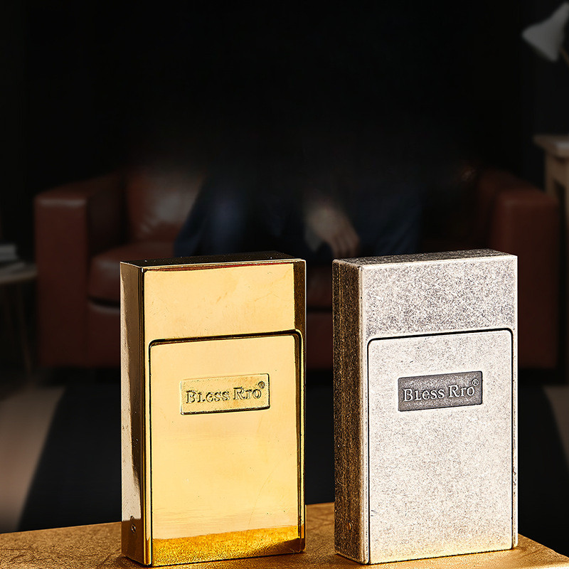 New Retro Elegant Pull Style Internet Celebrity Grinding Wheel Lighter Old-Fashioned Trench Open Fla