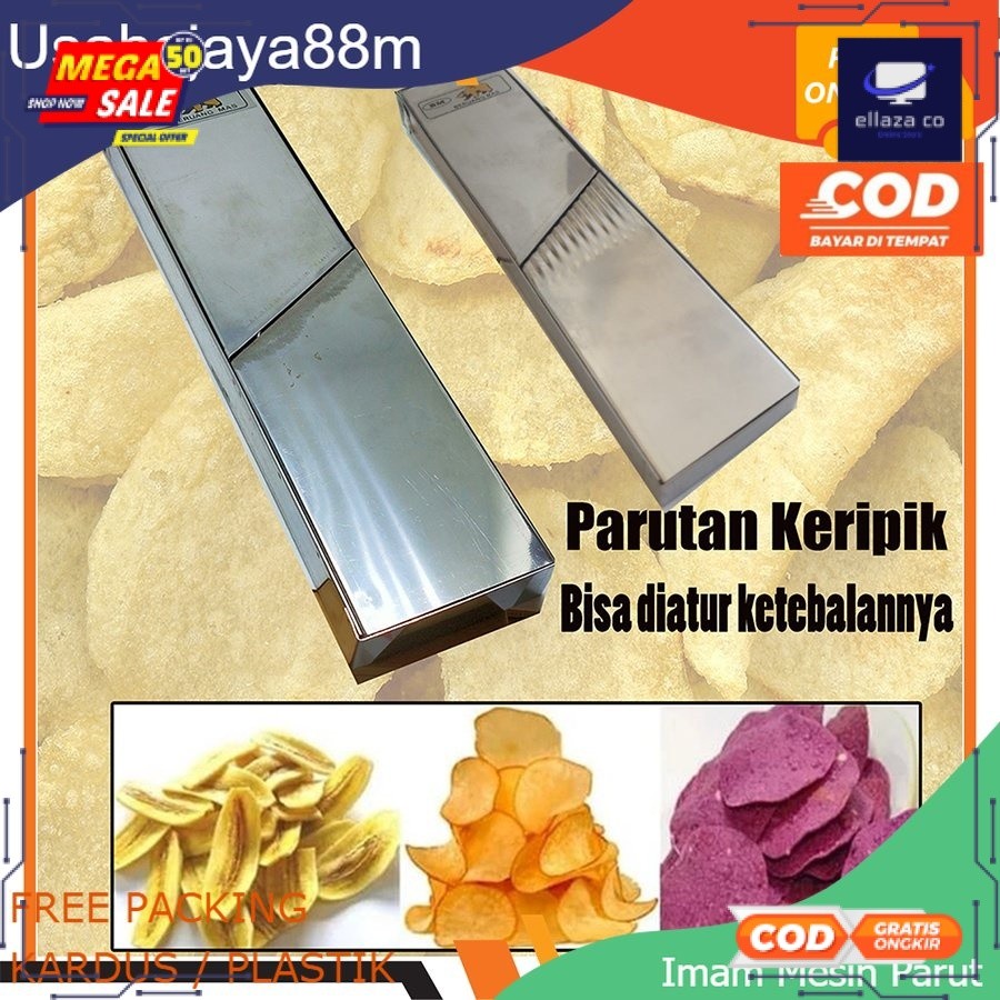 [RO] Parutan Keripik Kentang Singkong Stainless / Alat Pemotong Pasah Serbaguna Kripik Pisang Lurus 