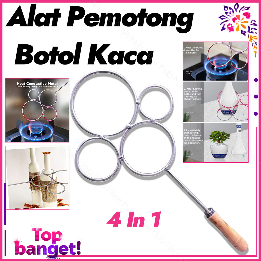 1Pc Alat Pemotong Botol Kaca Baja Premium Tahan Lama Anti Panas Alat Pemotong Botol Kaca Bulat Untuk