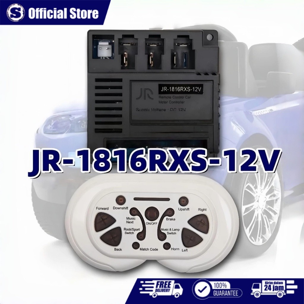 REMOTE CONTROL CAR RECEIVER JR1816RXS JR 1816 RXS 12V MOBIL MAINAN AKI ANAK JR RX 12 VOLT 2.4GHZ PAR