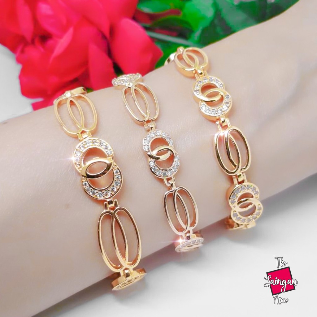 Gelang Rantai Patah Cnl Perhiasan Wanita Dewasa Dan Remaja Lapis Emas