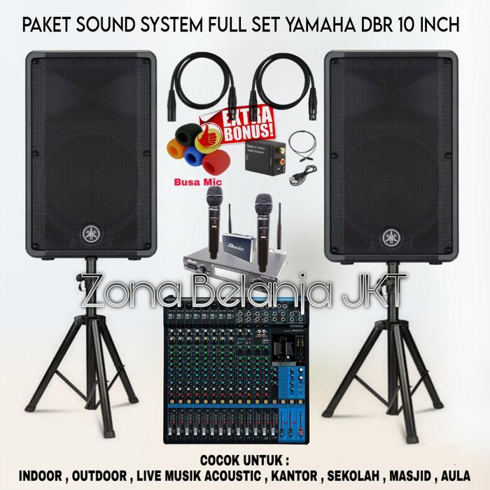 Paket Sound System Indoor Outdoor Full Set Yamaha DBR 10 Inch Garansi Original (SET 2)