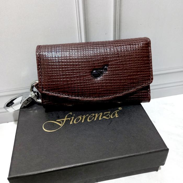 Fiorenza dompet stnk gantungan kunci mobil kulit asli Alvaro keyholder - fiorenza oval