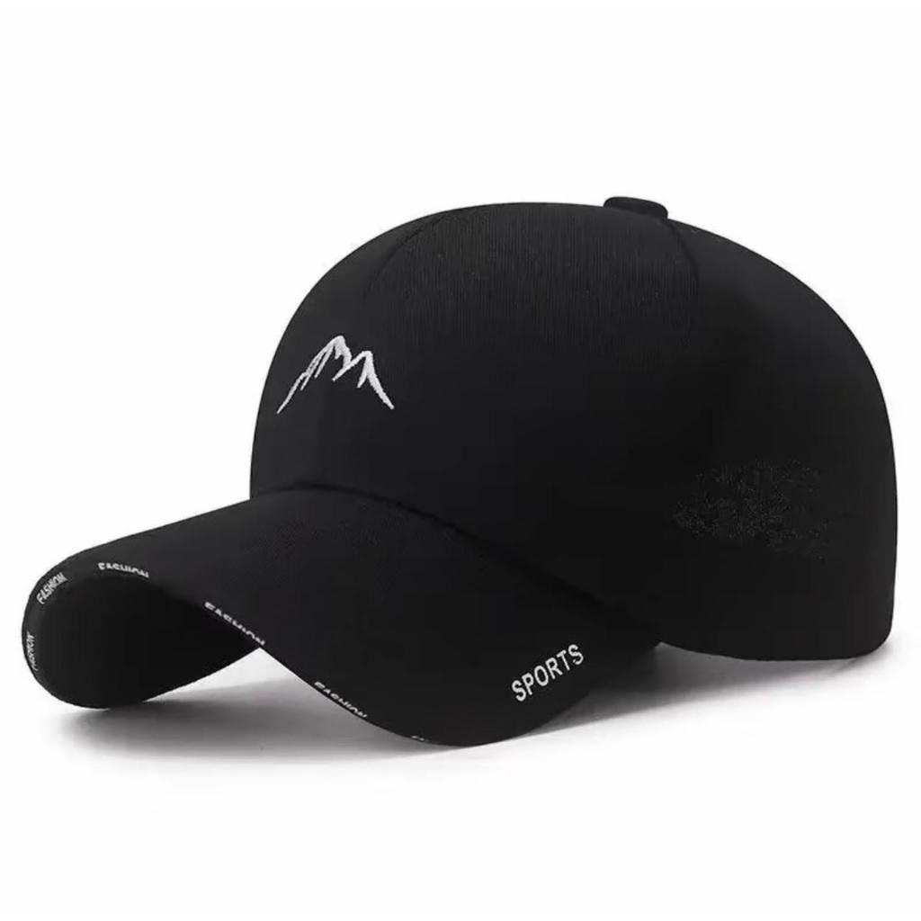 Topi Baseball Pria Wanita Musim Panas Bordir Sunshade Snapback Topi untuk Pria Gorros Hitam Putih