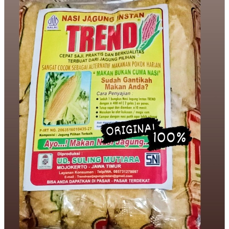 vry - NASI JAGUNG TREND ORIGINAL/ Beras jagung  trend isi 10 biji.