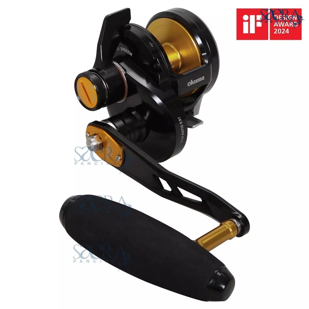 Reel Pancing Overhead OKUMA Tesoro LDJ (TLJ-2000NLA) Lever Drag Jigging Reel Handle Kiri