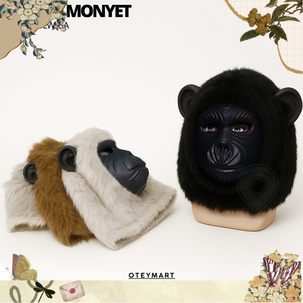 TOPENG MONYET BULU REALISTIS DEWASA | Masker Gorila Cosplay Kostum Karnaval Lucu Viral OTY