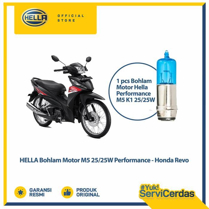 Bohlam Motor Hella Yamaha RX100 M5 12V 25/25W P15d-25-1 4500K Performance - Lampu Motor