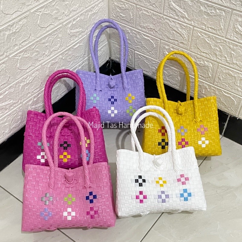Paling dicari Tas Anyam Jali Model Bunga Kecil Original Majid Tas Handmade