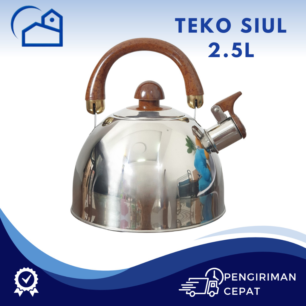 Ayumi Shop - Teko Pemanas Air Stainless Steel Teko Siul Kapastias 2,5 Liter