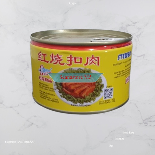 Gulong SAMCAN Stewed Pork Slice 383 gr Kaleng Daging Babi Samcan / Sangjit Seserahan