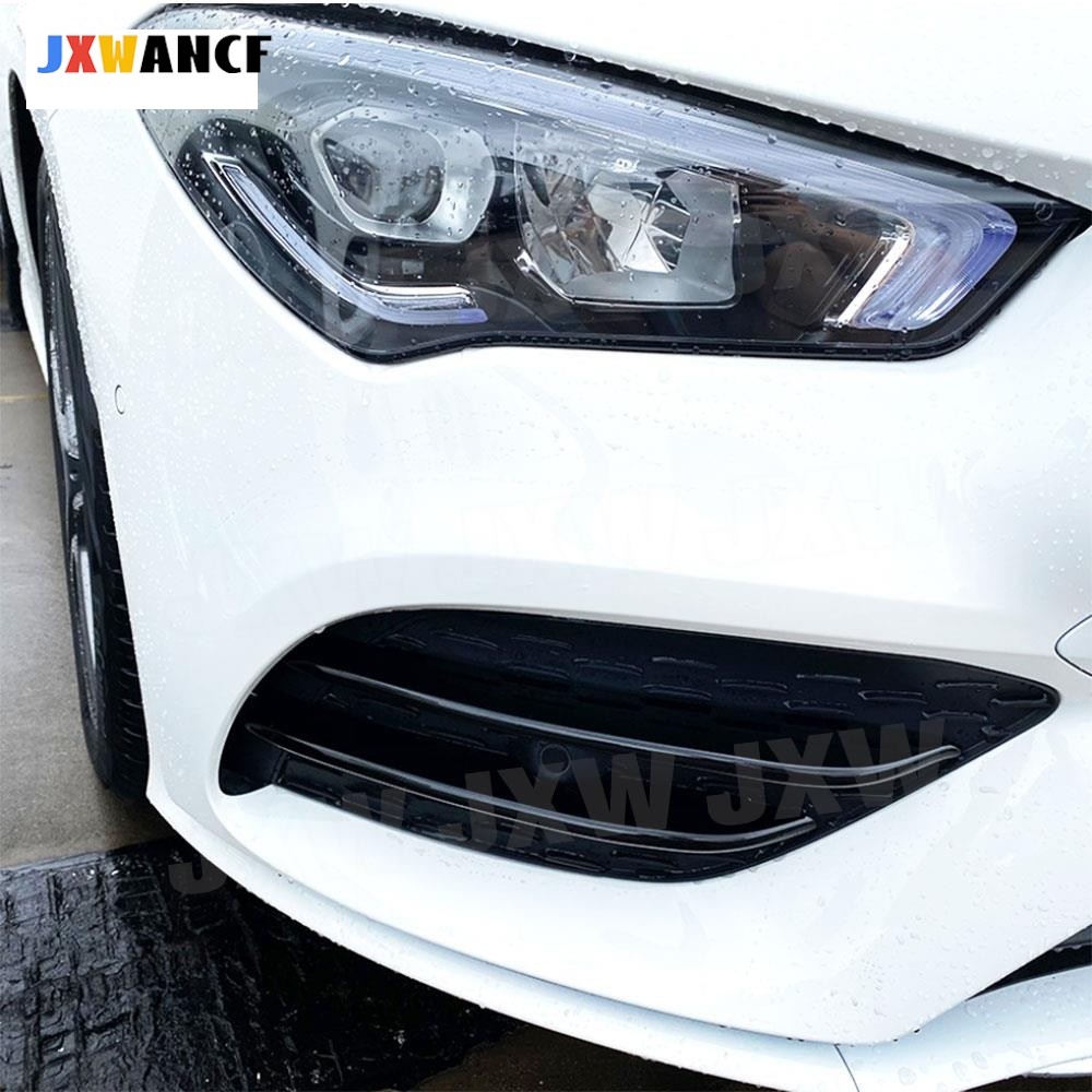 JXWANCF 4Pcs for Benz W118 C118 CLA200 260 2020+Front Bumper Grille Cover trim Car Chrome Styling Ac