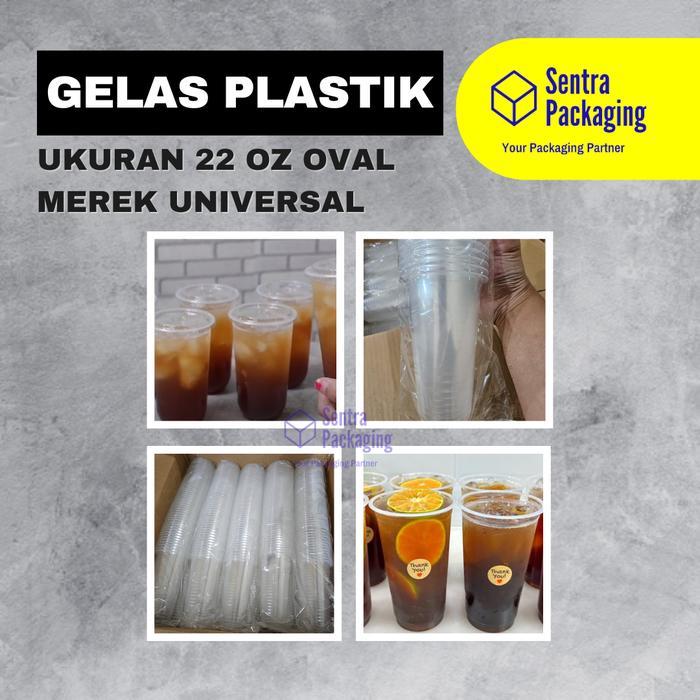Gelas Plastik Oval 22 oz Berkualitas Tinggi dari UNIVERSAL