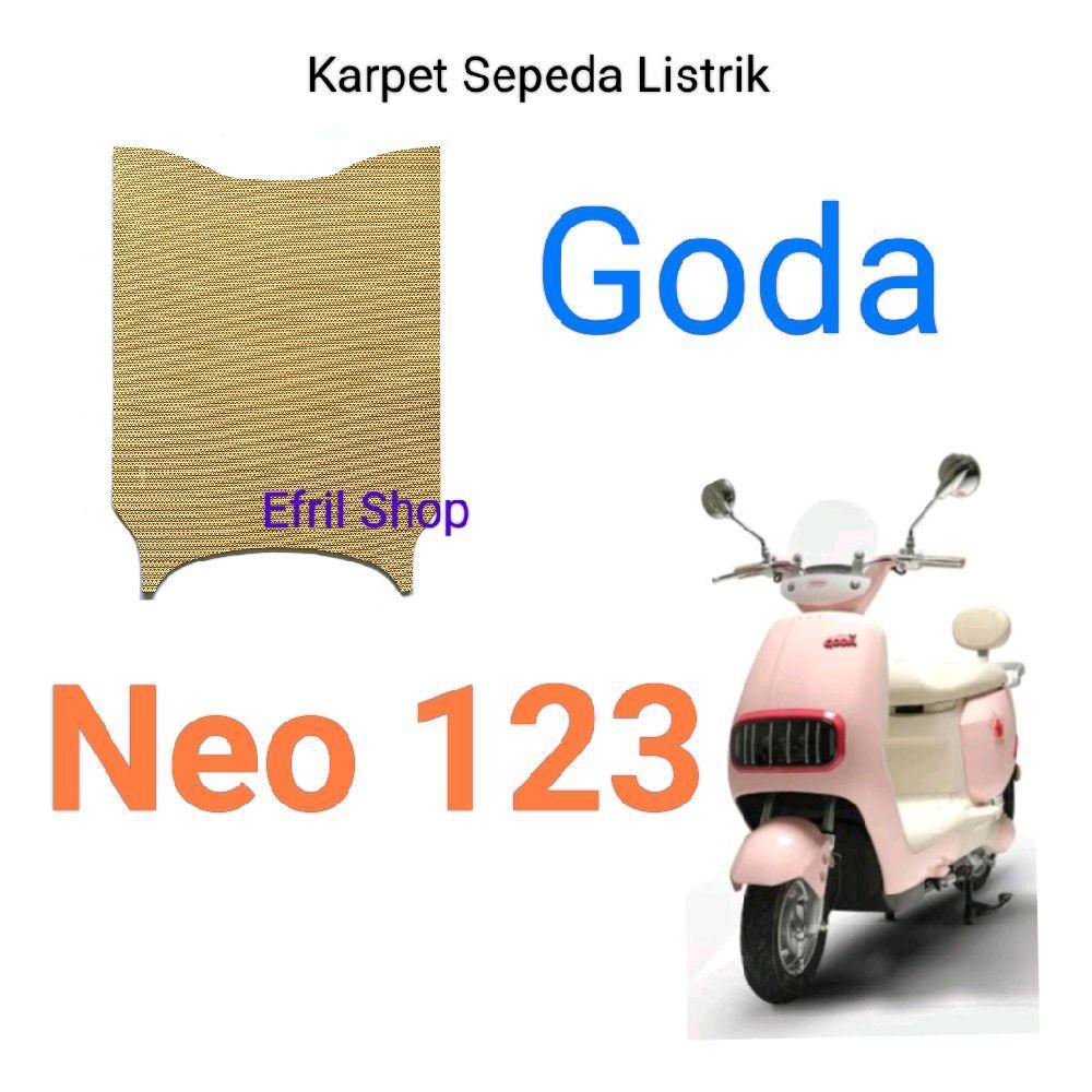 GODA NEO Karpet Sepeda Listrik Goda Neo 123 Bahan Karet Krem dan Hitam