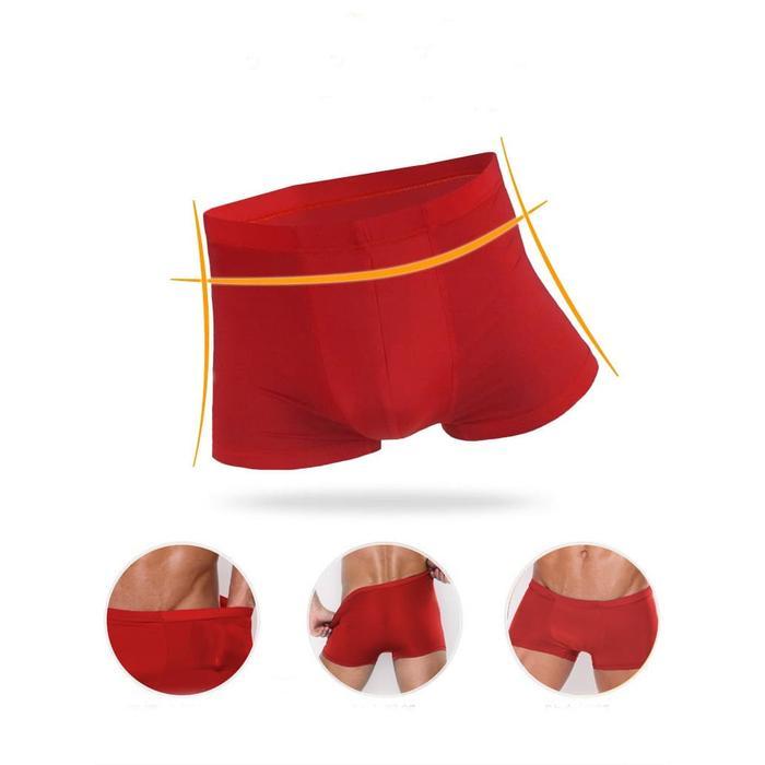 Boxer pria celana dalam Fashion Pria celana dalam M_XXXL Y032 - Hitam, XXXL