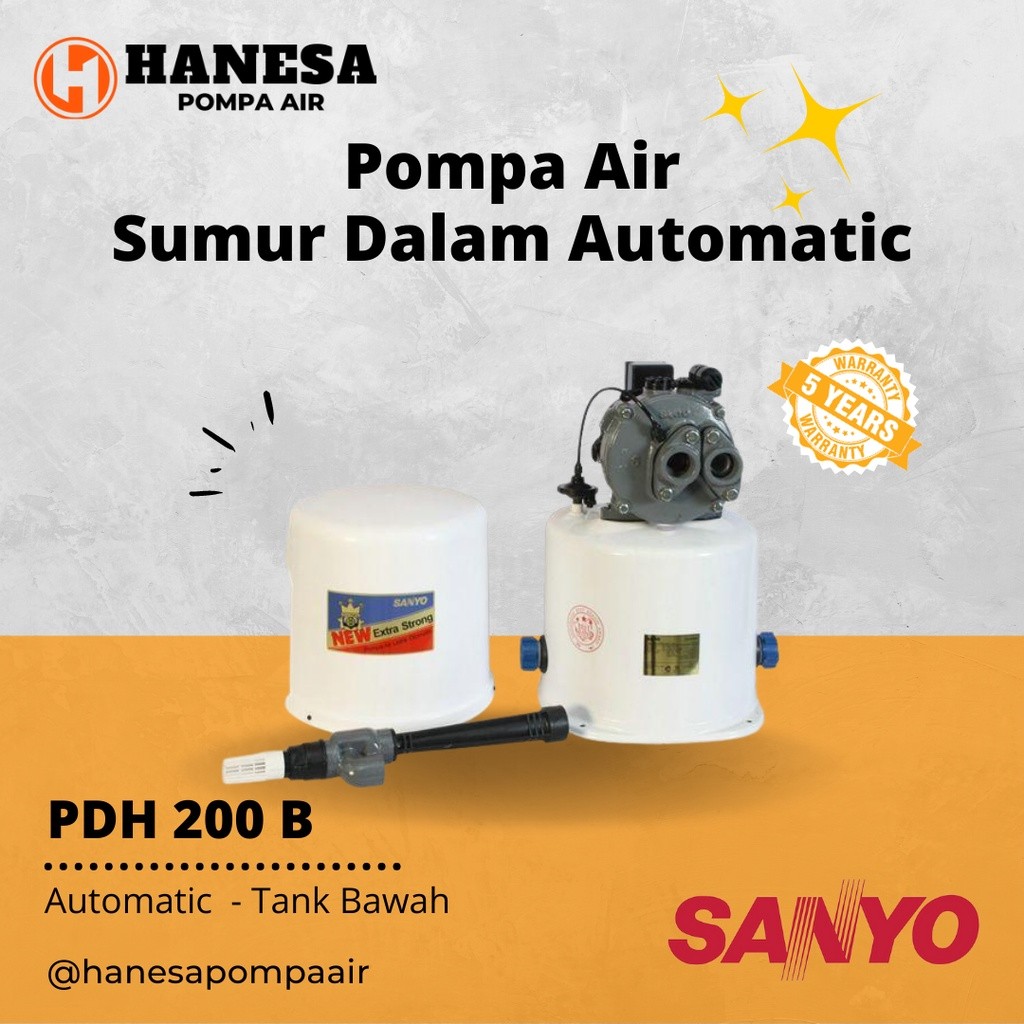 Sanyo PDH 200 B Pompa Air Sumur Dalam Otomatis