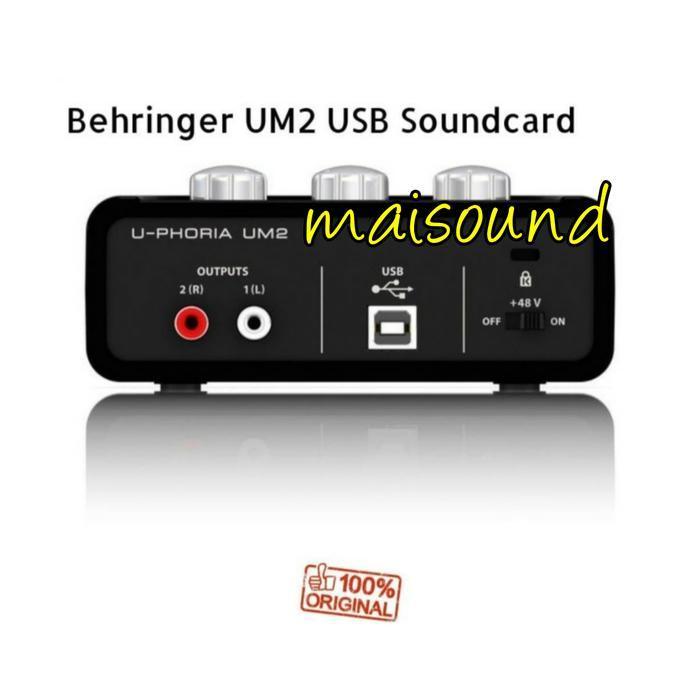SOUNDCARD BEHRINGER UM2 ORIGINAL BEHRINGER UM 2 USB INTERFACE UPHORIA