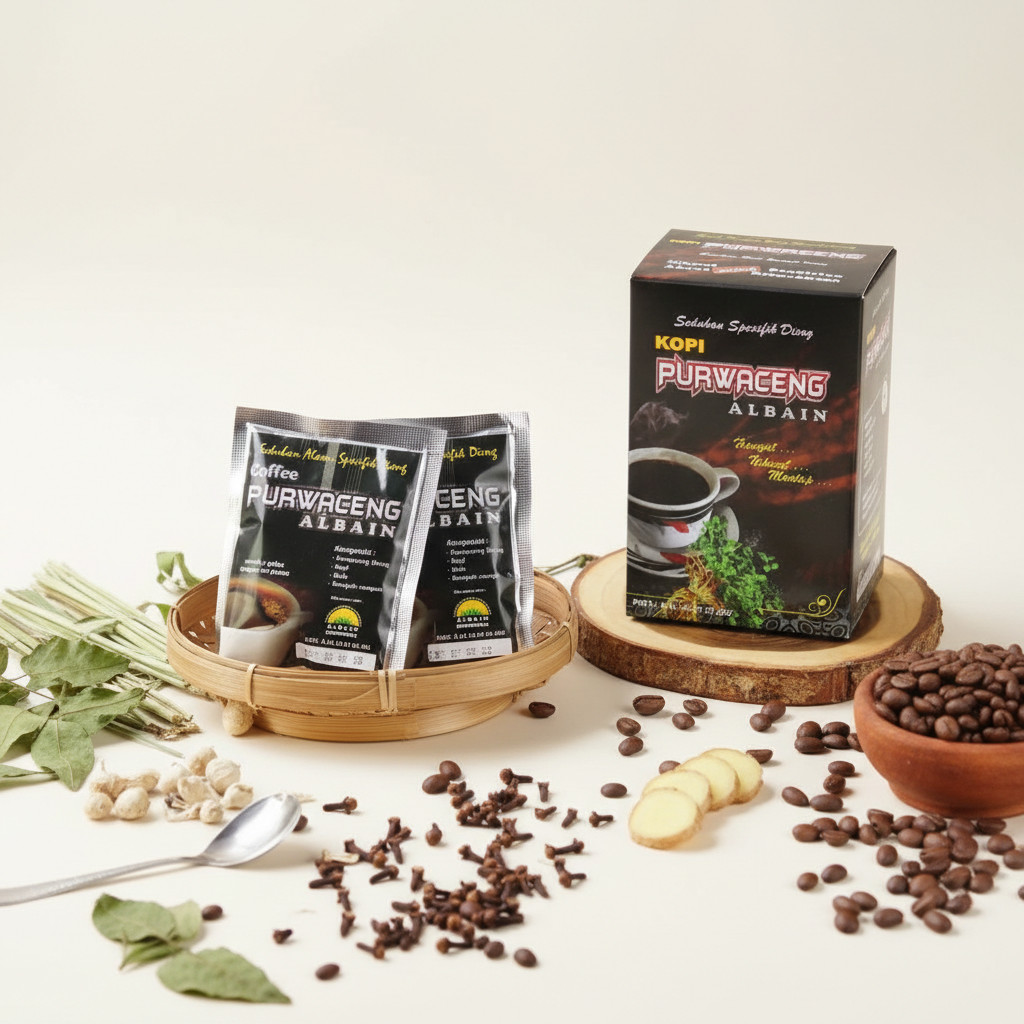 Minuman Kopi Gingseng Jaheros Purwaceng Albain OlehOleh Dieng Wonosobo