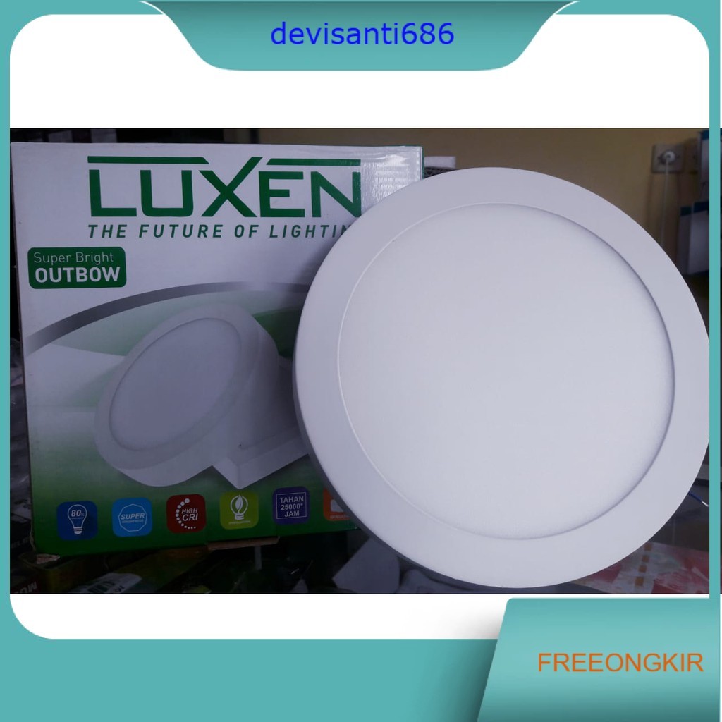 Lampu tempel Downlight LED Panel 18W 18watt Bulat Down Light LUXEN