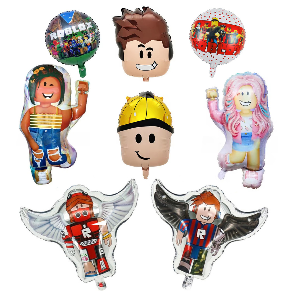 Balon Karakter Roblox. Jumbo Dekorasi Ulang Tahun Anak Foil Roblok Robot Toys