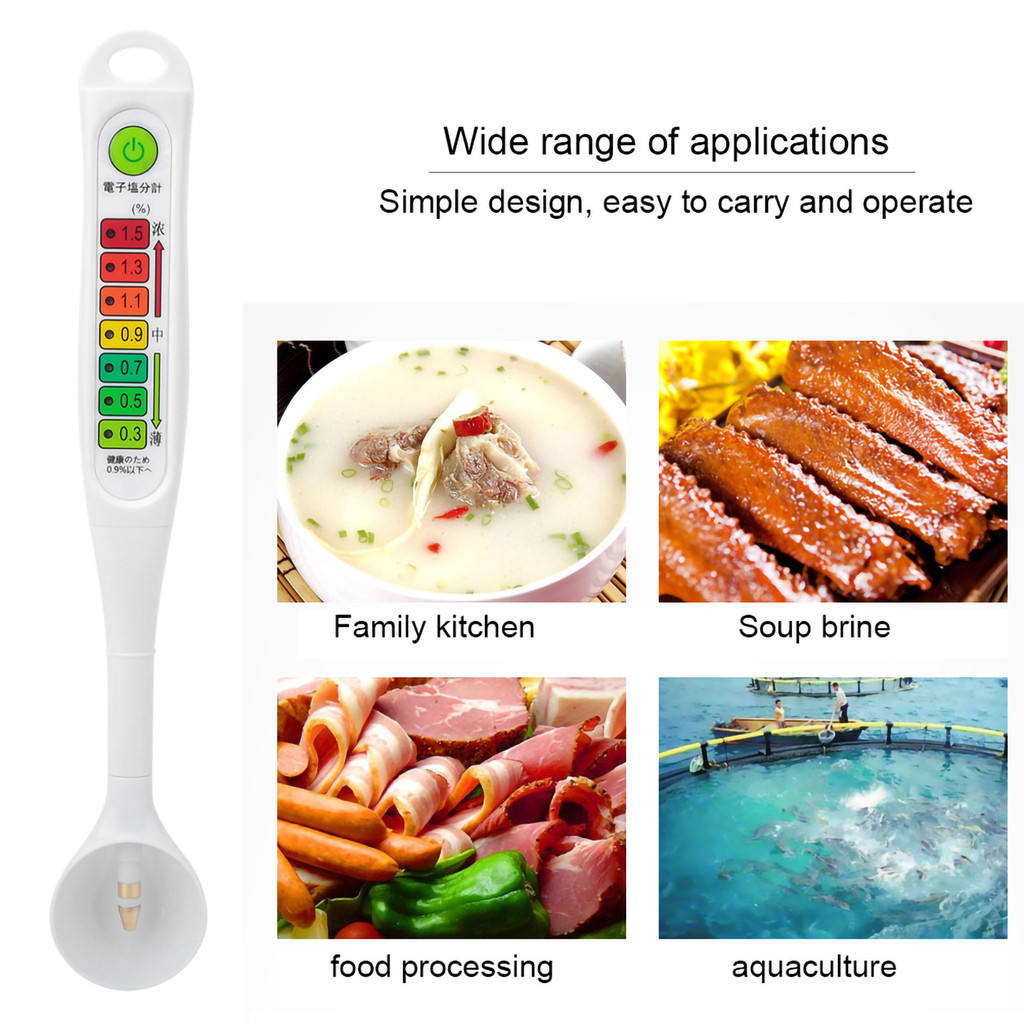 Professional LED Lights Accurate Salinometer Food Liquid Salinity Tester Meter Food Salinity Tester 