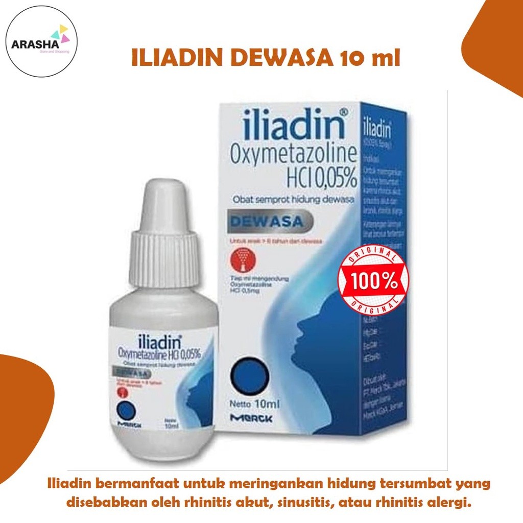 ILIADIN SPRAY DEWASA 0.05% 10 ml - Solusi Hidung Tersumbat - obat tetes hidung tersumbat