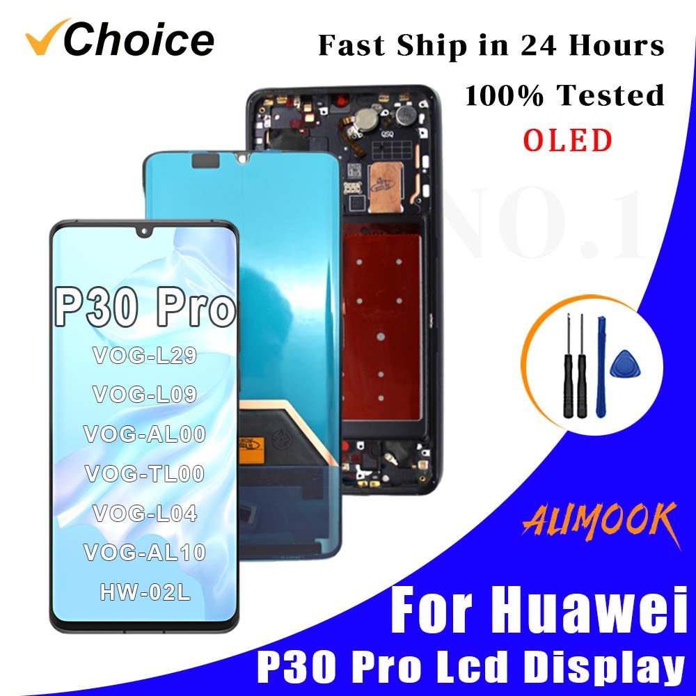6.47" OLED Screen For Huawei P30 Pro Lcd splay gital Tou Screen VOG-L29 VOG-L09 VOG-L04 For Huawei P