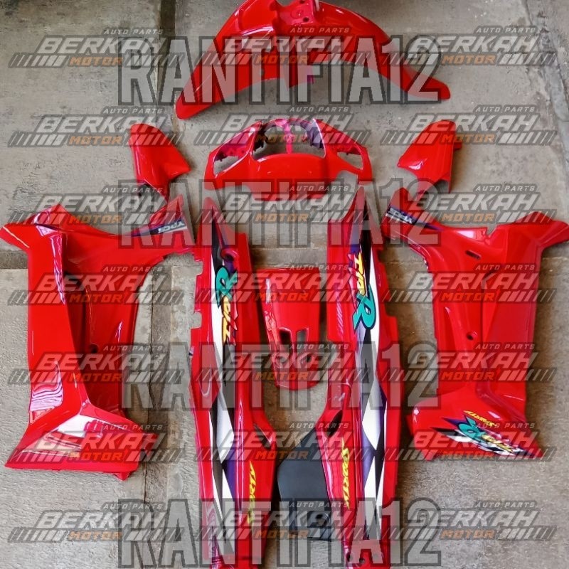 Cover bodi Fizr Full Set bodi motor Yamaha Fizr Fiz R Full Merah 97-98 FULL MERAH