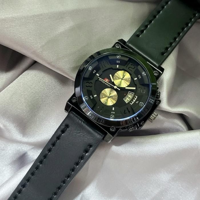 DIJUAL Jam Tangan Pria TERLARIS SWISS ARMY 96873 Crono Off dan Tanggal Aktif Include Box dan Garansi