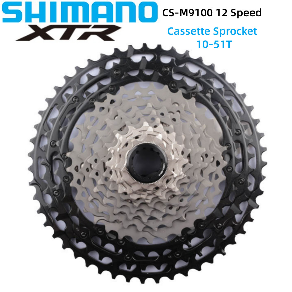 SHIMANO XTR M9100 Cassette Sprocket 12 Speed CS-M9100-12 10-51T HYPERGLIDE+ For Mountain Bike MTB Ca