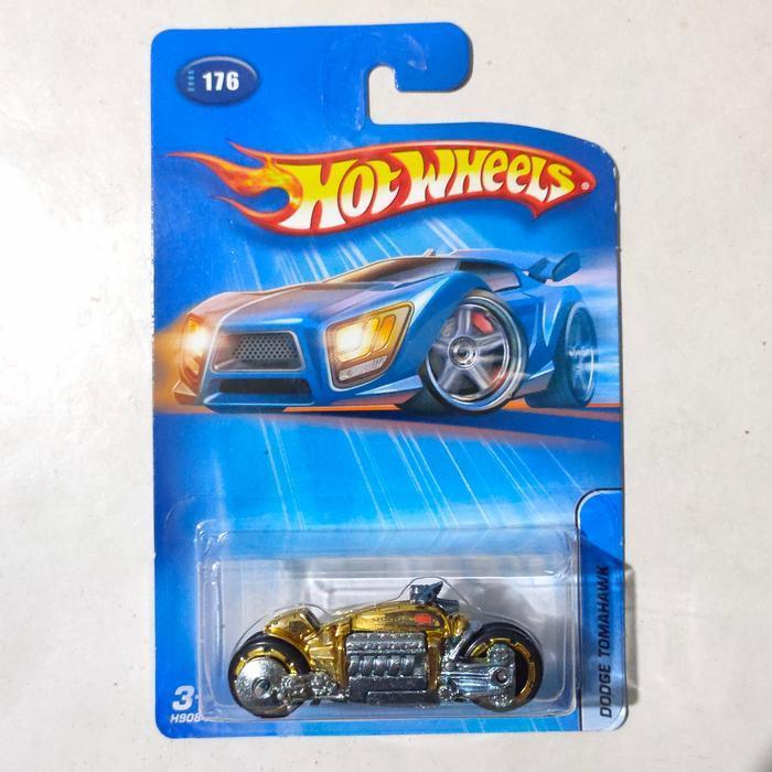 Mainan Hot Wheels Dodge Tomahawk gold 2005 base besi rare