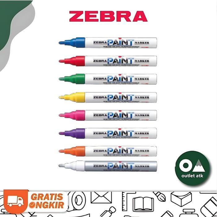 Zebra Paint Permanent Marker Medium Tip - Spidol Warna - Orange