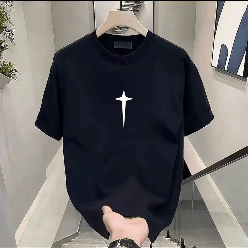 Kaos Distro Pria EIGER KENAK Baju Kaos Distro Lengan Pendek Logo Bintang Hitam & Putih Premium Quali