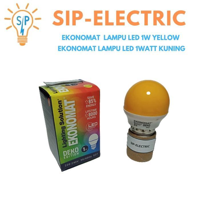 EKONOMAT LAMPU LED 1W YELLOW / EKONOMAT LAMPU LED 1WATT KUNING
