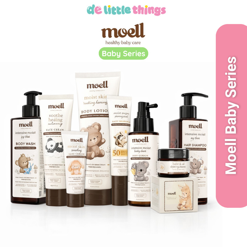 Moell Face Cream | Body Wash | Lotion | Hair Lotion | Set Sabun Shampoo SLS Free | Multipurpose Balm
