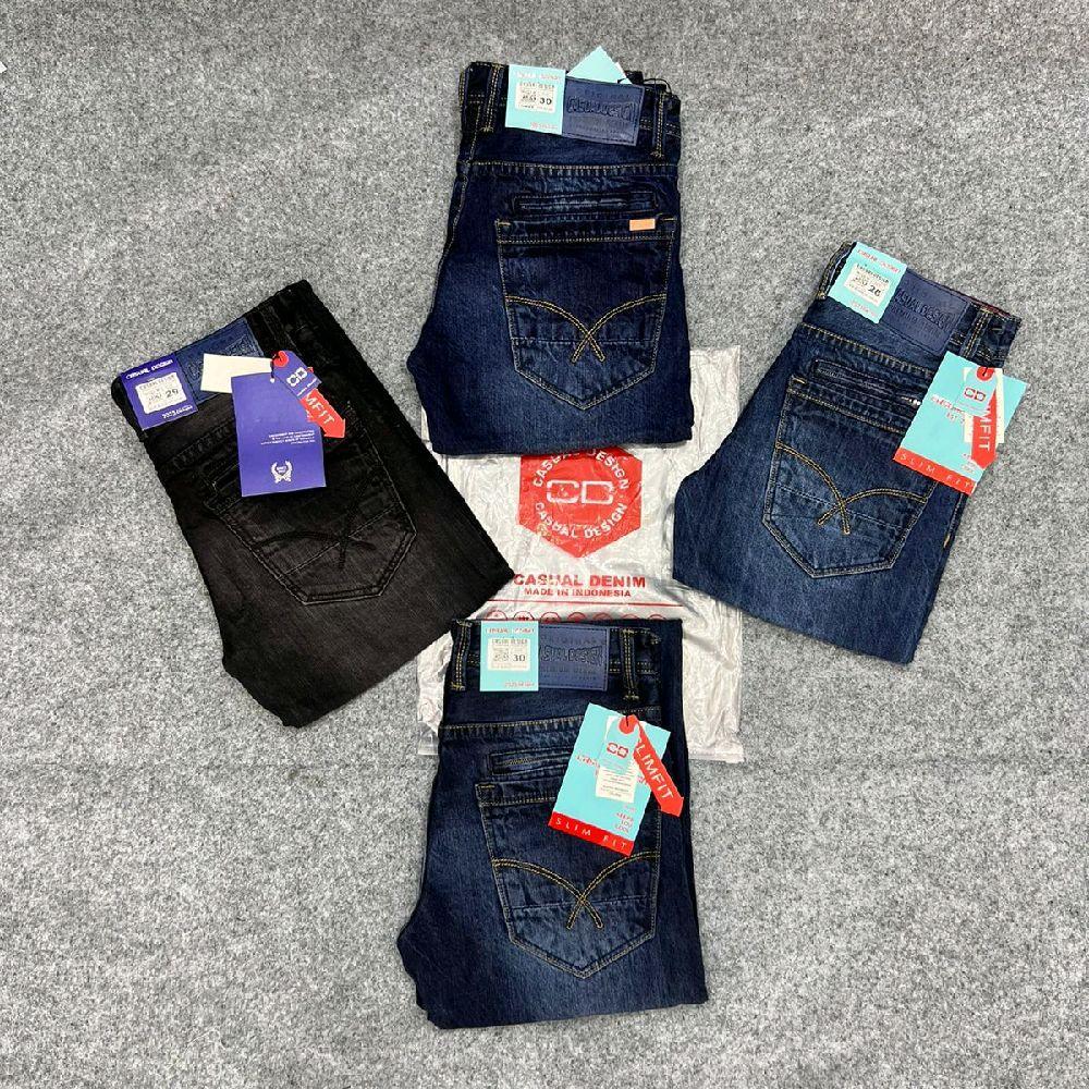 Celana Jeans CD Panjang Res Kantong Belakang Pria Model Unik dan Menarik Bahan Jeans Cocok untuk Seh