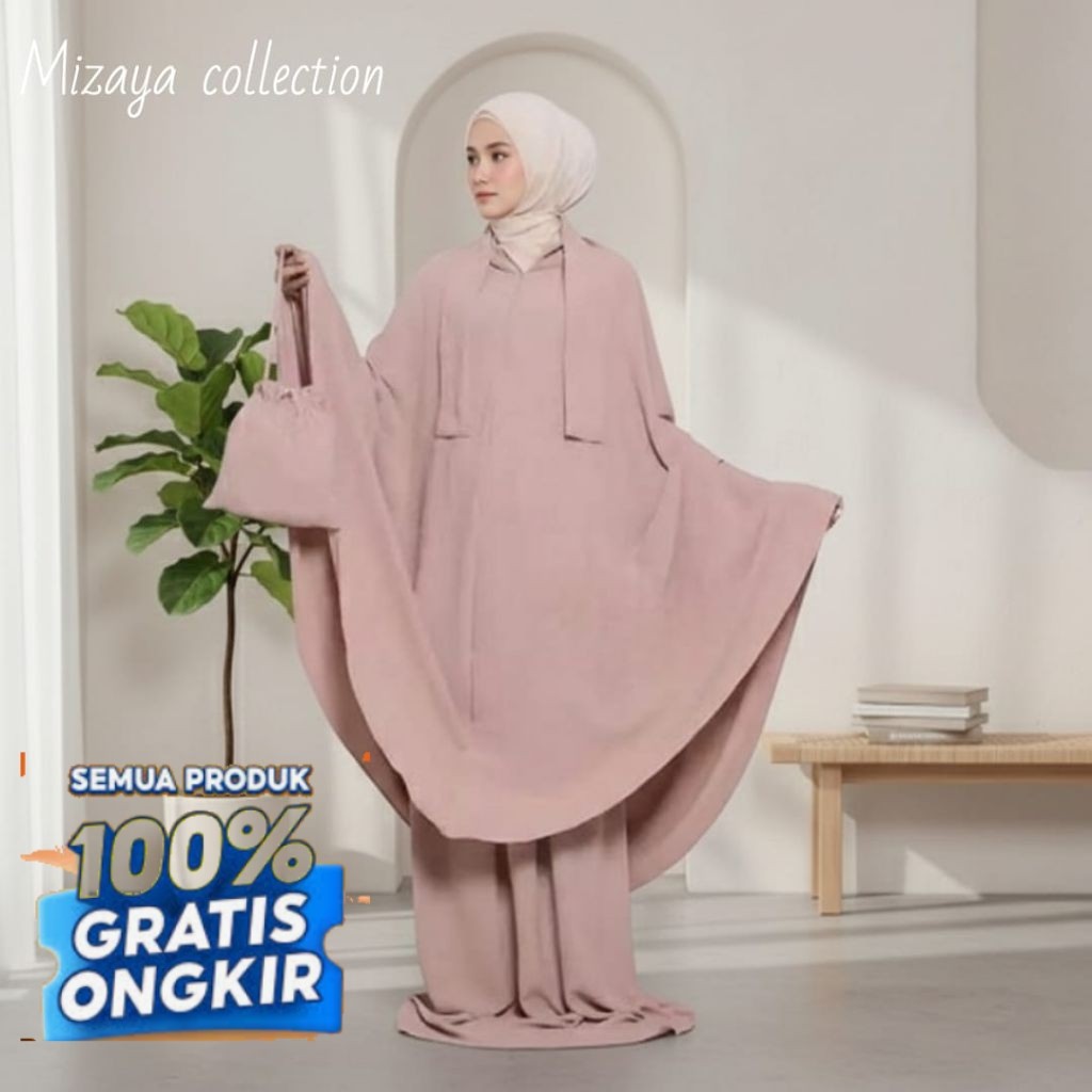 Mukena Cotton  Polos / Mukena Lesti 3in1 Mukena Dewasa Mukena Polos Mukena Jumbo Model Terbaru 2025-